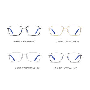 Nouvelles montures de lunettes anti-lumière bleue en alliage métallique pour hommes et femmes - Product Image 6