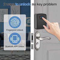 Boîte à clés intelligente avec lecteur d'empreintes digitales Bluetooth, certifiée CE FCCID, TUYA, pour montage mural extérieur, pour l'immobilier