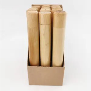 OEM可用竹牙刷盒竹盒cepillo牙科竹