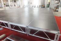 Système d'insertion en aluminium, plateforme modulaire portable, légère, antidérapante, hauteur réglable, scène extérieure pour événements