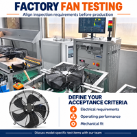Ventilateur à rotor externe à haut débit d'air 220V pour refroidisseur industriel refroidi par air