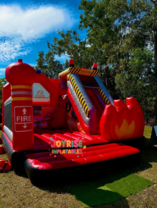 Château gonflable commercial à thème pompiers avec toboggan, maison de rebond pour enfants - En promotion - Product Image 5