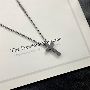 Colar Cruz de Aço Inoxidável Personalizado para Homens e Mulheres, Pingente Crucifixo, Joias para Meninas - Product Image 1