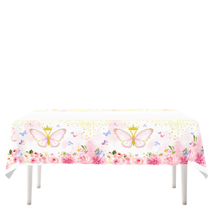 DAMAI Modern Pink Spring Butterfly Themed Disposable Environment-Friendly Rectangular Waterproof <b>Tablecloth</b> New Year - Product Image 1