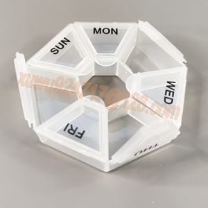 ราคาถูกขายร้อนรอบสไตล์7วันกล่องยา7ช่องรายสัปดาห์พลาสติกยาออแกไนเซอร์7กรณี - Product Image 4