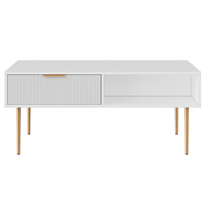 Home Furniture Living Room <strong>Rectangle</strong> Side <strong>Tables</strong> Gold Legs Embossed Two Drawer <strong>Entryway</strong> <strong>Table</strong> Console - Product Image 6