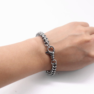 yunnique Stylish <b>Titanium</b> Steel Motorcycle Bracelet Geometric <b>Chain</b> Unisex Gift Jewelry - Product Image 4