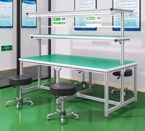 مصنع الجملة Esd خط التجميع منضدة العمل مختبر مقاعد العمل الألومنيوم الشخصي محطة العمل - Product Image 6