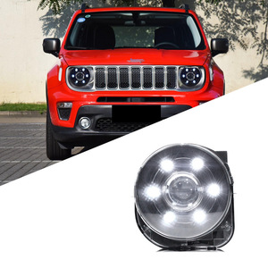 Conjunto de Faros Delanteros para <span class=keywords><strong>Renegade</strong></span> 2015-2018, Actualización con Nuevas Lentes de Proyector LED para Automóvil, 6000K, 25W, 2500 Lúmenes, Alta Intensidad - Product Image 1