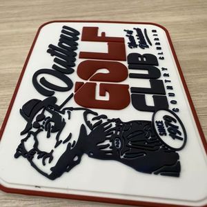 Parches de Goma 3D Personalizados con Logotipo, para Coser en Gorras y Mochilas, Insignias de Silicona PVC en Relieve con Gancho y Bucle, Forma de Alfabeto Inglés - Product Image 2