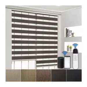 Cơ giới màn ngày và đêm Zebra Con lăn Rèm hai lớp bóng râm cửa sổ Zebra Rèm cho Windows