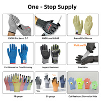 Gants de sécurité anti-coupure Seeway HPPE, calibre 13, non enduits, EN388 niveau 5, tricot sans couture, respirants