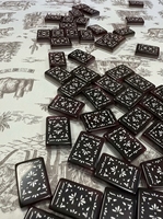 Jeu de Mahjong Acrylique Personnalisé 3 Couches 2026, 160 Tuiles à Motif Mexicain Jour des Morts, Idéal pour Cadeau de Fêtes et Jeu de Table