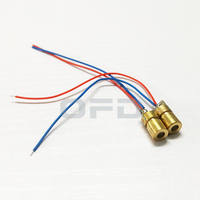 Módulo de Diodo Láser Ajustable de 5V 650nm 5mW, Punto Rojo, Cabezal de Cobre, Mini Puntero Láser