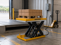 Table élévatrice électrique stationnaire 1000 kg, plateforme à ciseaux fixe pour le transfert de marchandises en entrepôt et l'équipement de manutention en usine