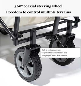 Adjustable Folding Wagon Collapsible Utility Metal Dolly Logistics Hand Truck Multipurpose Aluminum <b>Trolley</b> Cart - Product Image 4