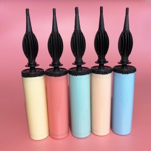 Pompe à air manuelle Xijiale, couleurs macaron, gonfleur de ballons portable en plastique, type à pousser, embout universel - Product Image 1