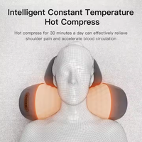 Masseur 3-en-1 pour le cou et les épaules, traction par airbag + compresse chauffante, coussin de massage électrique à pétrissage pour soulager la douleur