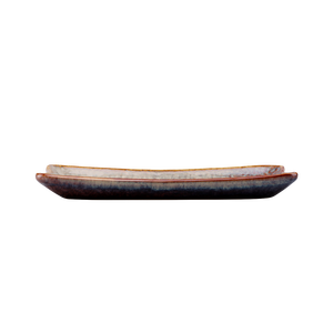 Plato Rectangular <span class=keywords><strong>de</strong></span> Postre <span class=keywords><strong>de</strong></span> <span class=keywords><strong>Porcelana</strong></span> Ecológica Estilo Western Vintage <span class=keywords><strong>de</strong></span> 8 Pulgadas con Esmalte <span class=keywords><strong>de</strong></span> Color Reactivo Único y Bordes Reactivos - Product Image 3
