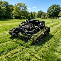 Robot Pemotong Rumput Pintar Rc Remote Zero Turn Tanpa Kabel 4-Tak Bensin Self Propelled