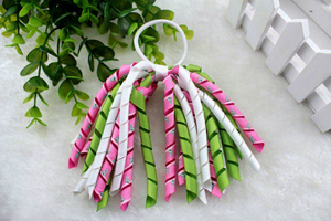 Élastiques à <span class=keywords><strong>cheveux</strong></span> pour filles, Noël, avec nœud Korker, ruban gros-grain, motif pois <span class=keywords><strong>rouge</strong></span> et vert, pompon, mignons, pour queue de cheval, pour les fêtes - Product Image 5