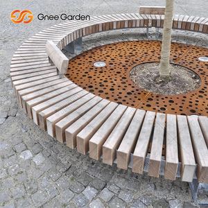 Rejilla para Árboles de Acero Corten Resistente a la Corrosión con Orificios Decorativos para Cubrir Pozos de Árboles en Caminos de Jardines y Parques Urbanos (Contemporáneo) - Product Image 5