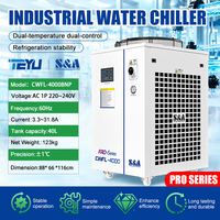 S&A Teyu CWFL-4000 Laser Water Chiller 4000W PRO-Series Sistem Pendingin DETON Dealer Cocok untuk Mesin Pemotong Laser Logam