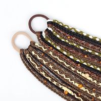 Perruque queue de cheval synthétique tressée bohème de 24 pouces, double trame, pour femme, vente en gros