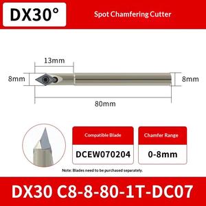 DX 45 °   Porte-outil de chanfreinage de centrage, foret de centrage jetable CNC pour le perçage interne, barre de coupe de chanfreinage DX30 DX45 - Product Image 3