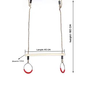 Anneaux de gymnastique avec balançoire trapèze à main en <span class=keywords><strong>bois</strong></span> Entraînement pour adultes Anneau de fitness Sports - Product Image 4
