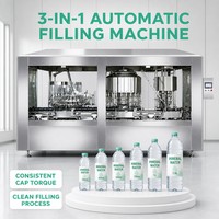 Machines de rinçage, de remplissage et de bouchage automatiques pour bouteilles en PET et en verre d'eau potable pure minérale, à performance stable et longue durée de vie