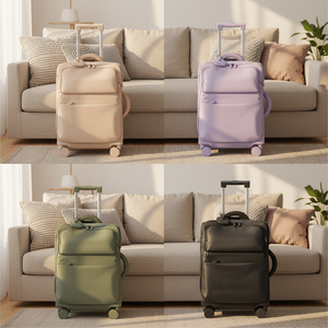 Valise légère à parois souples en nylon, facile à emballer, avec roues multidirectionnelles et cadenas, bagage à main - Product Image 1