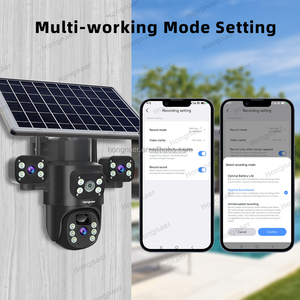 Hongnaer 12MP 2.4G 5g wifi6 không dây năng lượng mặt trời điện <span class=keywords><strong>PTZ</strong></span> máy ảnh eseecloud 3 ống kính ngoài trời <span class=keywords><strong>wifi</strong></span> an ninh 4G Sim Thẻ CCTV năng lượng mặt trời máy ảnh - Product Image 3