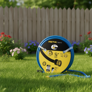 Carrete para Manguera de Jardín Pretul Básico de 10 Metros con Manguera de Plástico de 1/2 Pulgada y Conectores de 2 Capas para Riego Exterior - Product Image 2