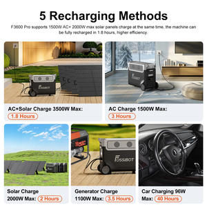 Fossibot F3600 Pro stasiun daya portabel 3840Wh kapasitas baterai Port RV pemantik rokok EU/UK/JP Plug PWM Format stok AS - Product Image 2