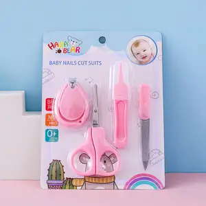 4pcs/set Safety Babies Accessories New Born Baby Products Nail Clipper Baby Care Newborn Grooming Kits