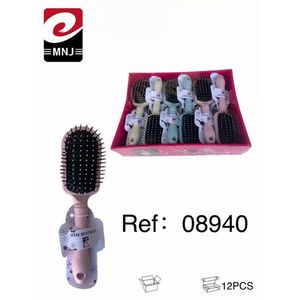MNJ Hair Brush Set 12Pcs Pink Handle With Bristles For Daily Use - Product Image 2