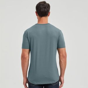 T-shirt homme été, style simple, manches courtes, uni, décontracté, 100% coton, pour fitness, course à pied, sport, gym. - Product Image 3