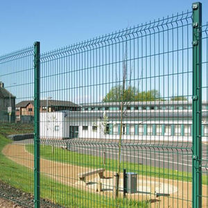 Panneau de clôture en fil de soudage noir, clôture de sécurité, panneau de clôture en 3D à mailles incurvées - Product Image 3