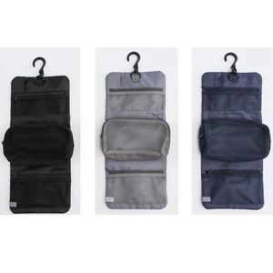 Sac de toilette pliable de grande capacité de style japonais pour les voyages en plein air, en polyester, avec pochette amovible, pour promotion - Product Image 4