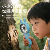 200X Kids Digital Microscope 1080P HD Screen Cute Handheld Electronic Magnifier Portable STEM Educational Toy Gift for Children