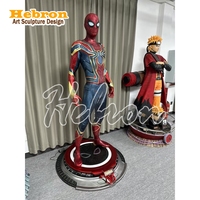Statue de Spider-Man classique en résine grandeur nature, sculpture en fibre de verre pour la décoration de la maison