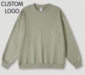 Sweat-shirt surdimensionné personnalisé de haute qualité en coton français 80% et polyester 20%, broderie personnalisée, unisexe - Product Image 1