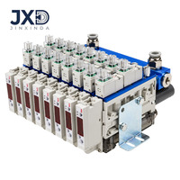 Generator Vakum Terintegrasi dengan Kelompok Katup Solenoid Pengalih Hisap-Tiup untuk Otomatisasi Pengambilan dan Penempatan Robot
