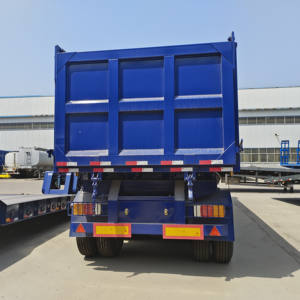 Remorque à benne basculante à 3 essieux de 60 tonnes pour l'agriculture/la construction, <span class=keywords><strong>semi</strong></span>-remorque à benne arrière - Product Image 6