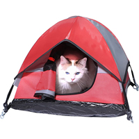 Lit de luxe portable toutes saisons pour chats, tente de camping pliable d'intérieur pour petits chiens, en tissu Oxford 600D avec fermeture éclair, robuste