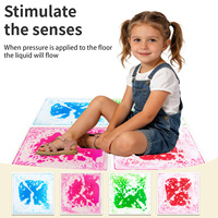 Dalles de sol sensorielles interactives multifonctionnelles en PVC 2-en-1 pour l'entraînement sensoriel et la décoration de salle de classe, pour les enfants de 3 à 12 ans, colorées
