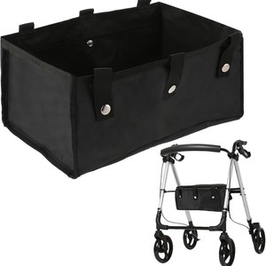 <b>Roller</b> Basket Walker Under Seat Bag Black Small 35x23x15cm <b>Large</b> 37x24x19cm Storage Accessory For Walking Aid - Product Image 1