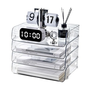 Desktop Storage Rack Rectangle PP Plastic Standing Type Office Organizer File Rack For Desk Stationery And Miscellaneous Items - Product Image 5