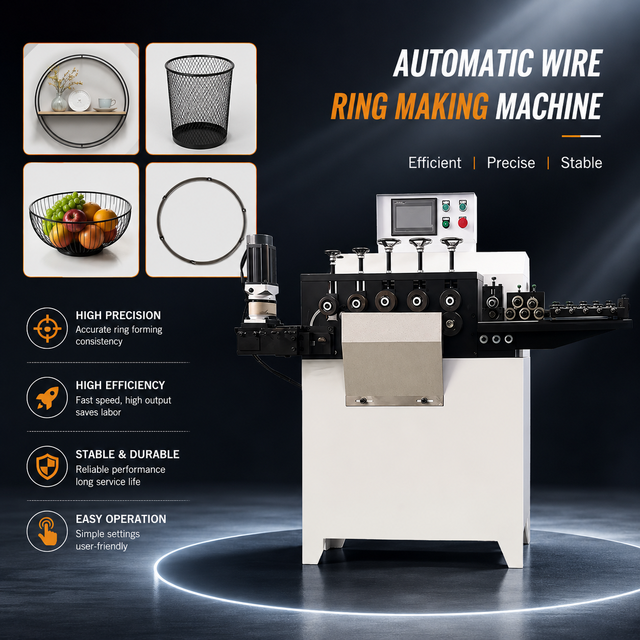 Wire Ring Forming Machine 2-6mm Factory Customized Direct Sale Full Automatic Hydraulic Servo Circle Ring Making Forming Machine